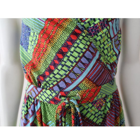 Mara Hoffman Swim Romper / Size Small / Modal Tie Vibrant Printed Multi Cover Up - Picture 3 of 10